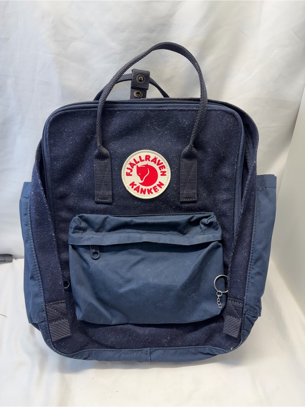 Fjällräven Kånken Re-Wool Backpack Night Sky Navy Blue Melton Wool Daypack